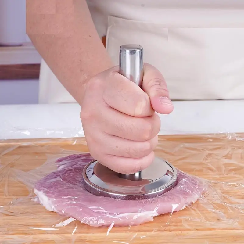 

Meat Tenderizer Meat Pounder 304 Stainless Steel Meat Loosening Hammer Multifunctional Thickened And Weighted Chicken Tenderizer