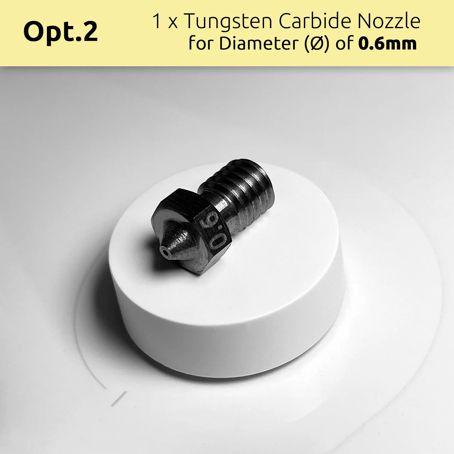 makerPanda Unibody Tungsten Carbide Nozzle for 3D Printers in Thread size of M6 1.75mm High Flowability Wear Resistance