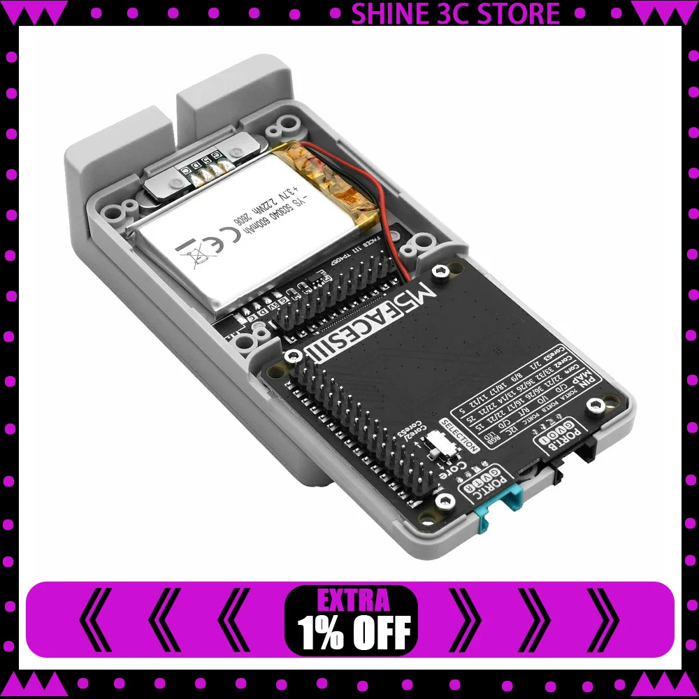 M5Stack Faces 3 Bottom Board Expansion Base for Faces Calculator Gamepad Keyboard Panels DIY Development