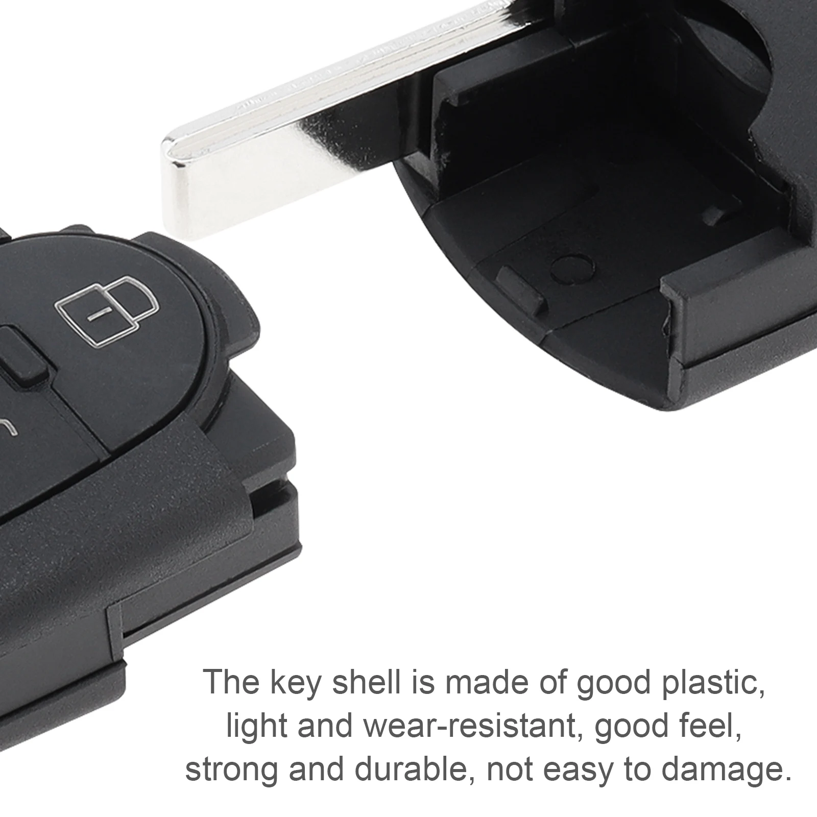 3 Button Car Key Fob Case Shell Replacement with HAA Blade Flip Folding Remote Cover Car Key Part Fit for Audi A2 A3 A4 A6
