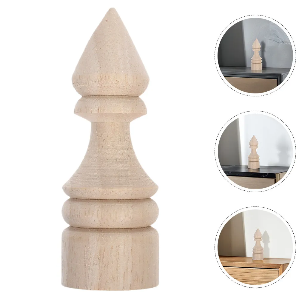 Remates de Columna Romana de Madera Maciza sin Acabado, Decorativos para Postes de Cama, Extremos para Barras de Cortina, Remates para Astas de Bandera, Remates de Madera para Lámparas, Adornos Artesanales