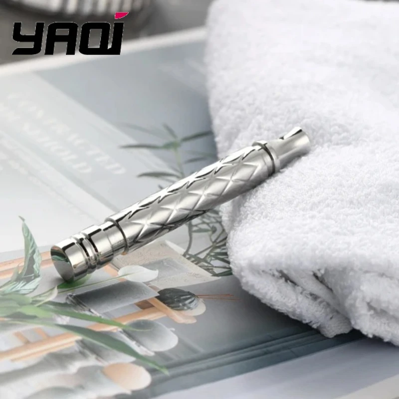 

YAQI Harlequin 303 Stainless Steel Polished Safety Razor Handle 86mm Professional Luxury Grooming Tool for Men