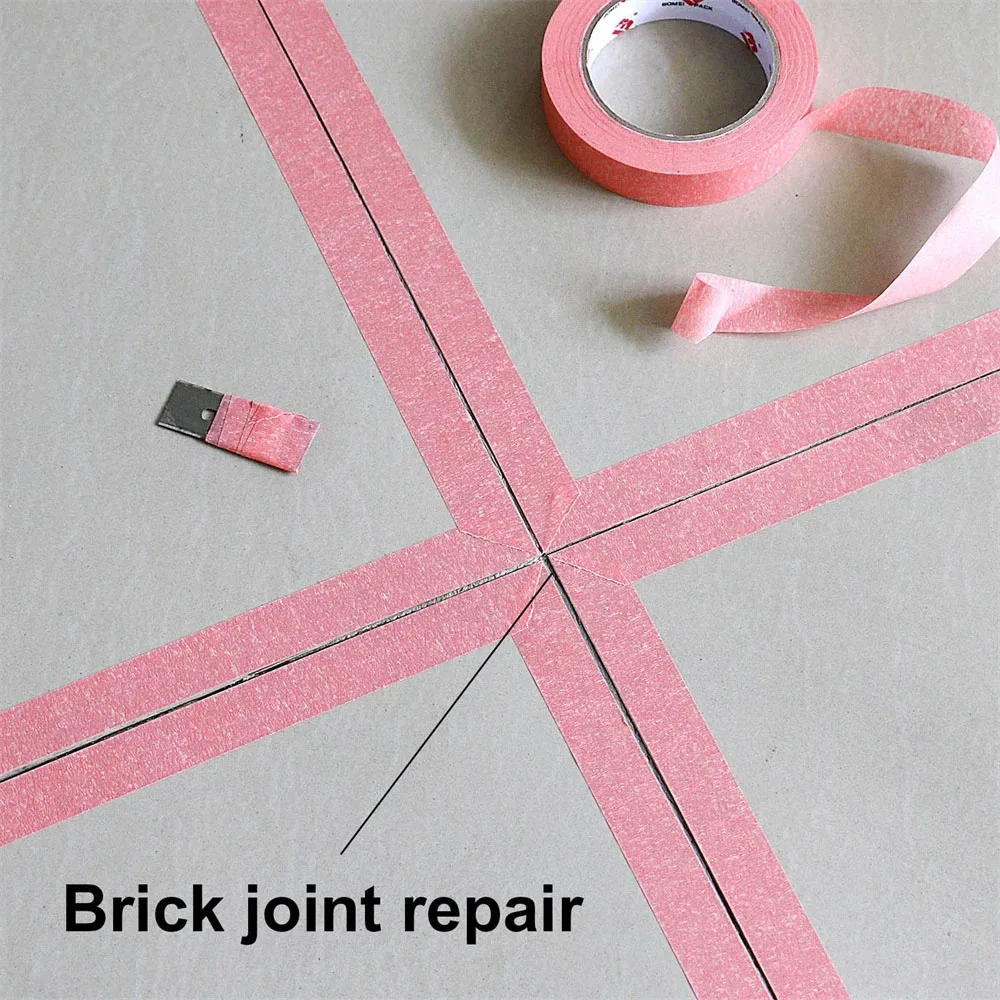 6-Rollen rosa Malerband, Abdeckband in großen Mengen, scharfe Kantenlinien-Technologie, rückstandsfreies und handwerklich hergestelltes Wandverkleidungsband – Detail 2