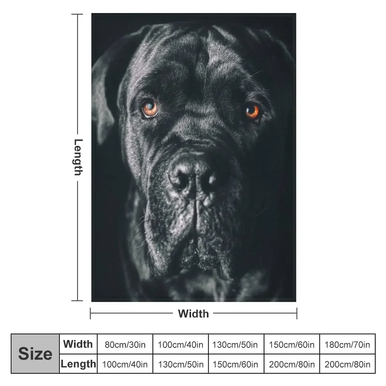 The art of dog Cane Corso - Italian Mastiff Throw Blanket Thins Shaggy manga Blankets