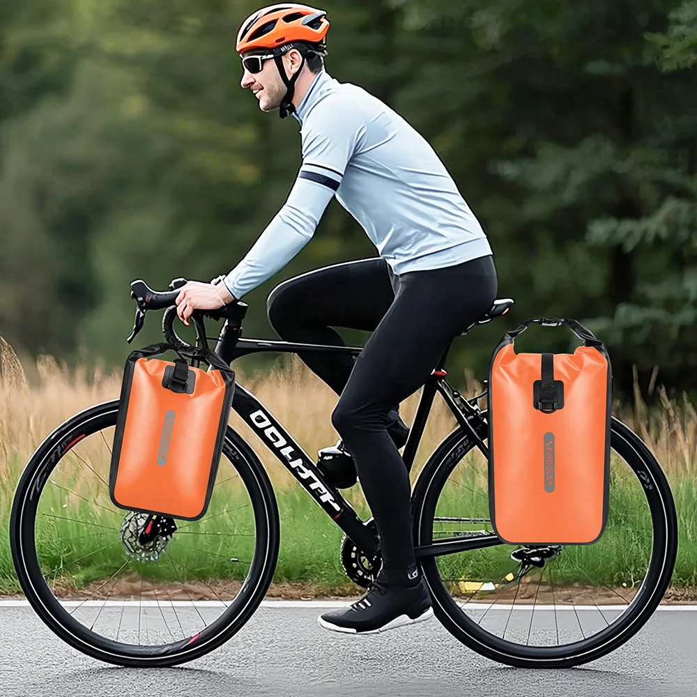 NEWBOLER 10L 20L Wasserdichte Radfahren Fahrrad Gabel Tasche Quick Release Fahrrad Hinten Sitz Stamm Tasche Fahrrad Tasche Fahrrad Zubehör – Detail 12