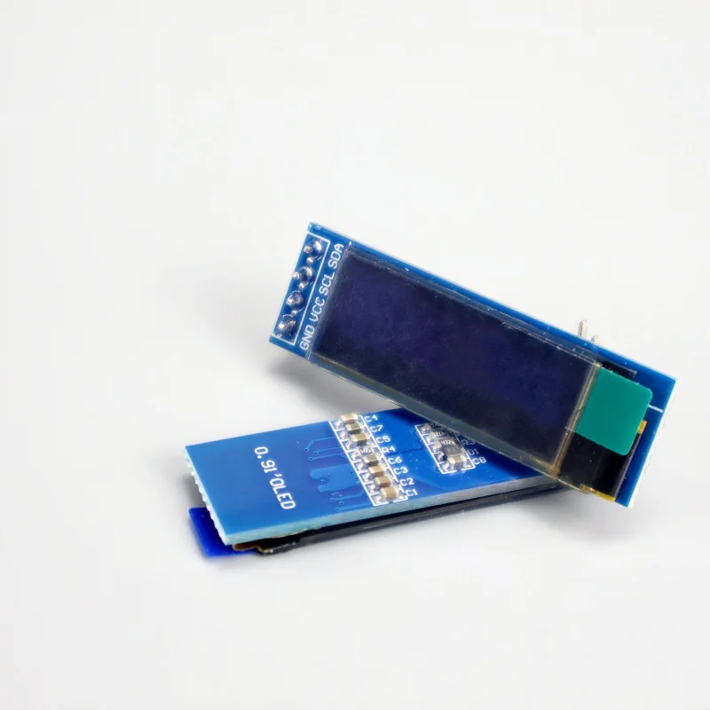 1 peça módulo de exibição iic oled 0.91 polegadas iic ssd1306 módulo de exibição oled branco/azul driver de tela iic oled dc 3.3v ~ 5v para arduino