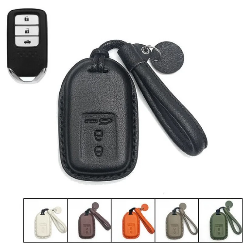 

Чехол для ключей от машины A + из натуральной кожи для Honda Insight Accord Odyssey Civic Jazz