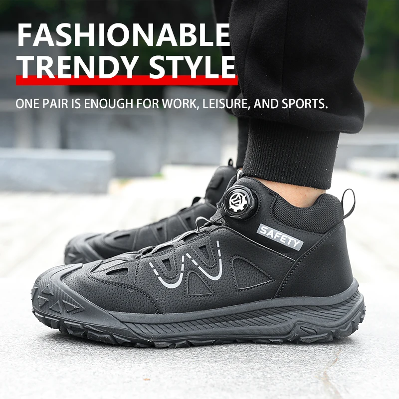 2026 Outdoor-Arbeitssicherheitsstiefel, durchtrittsichere, stoßfeste Stahlkappenschuhe, industrielle Schutzschuhe, Sicherheitsschuhe, Arbeitsschuhe – Detail 15