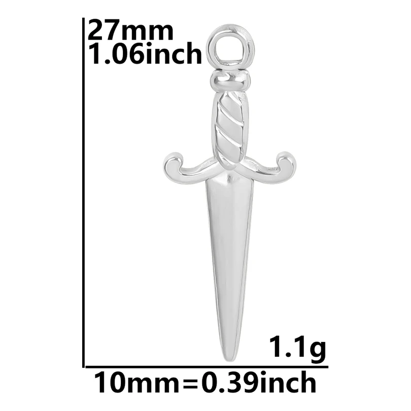 10 teile/los Kein Verblassen Metall Charme Schwert Marine Organismus Edelstahl Anhänger Für Schmuck Machen Liefert Tier Charms Erkenntnisse