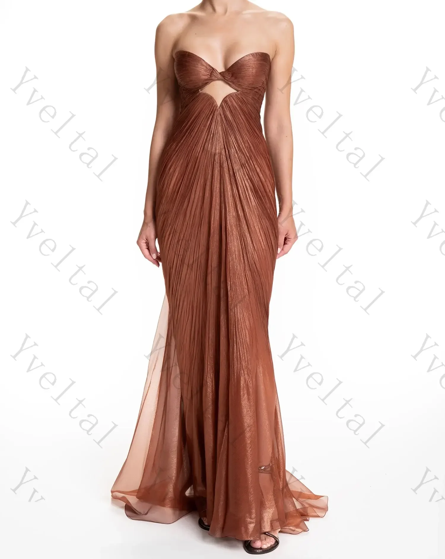 Customized Women One Shoulder Mermaid Evening Dress Side Slit Delicate Sweep Train Elegant Jersey Gown For Formal Party Prom