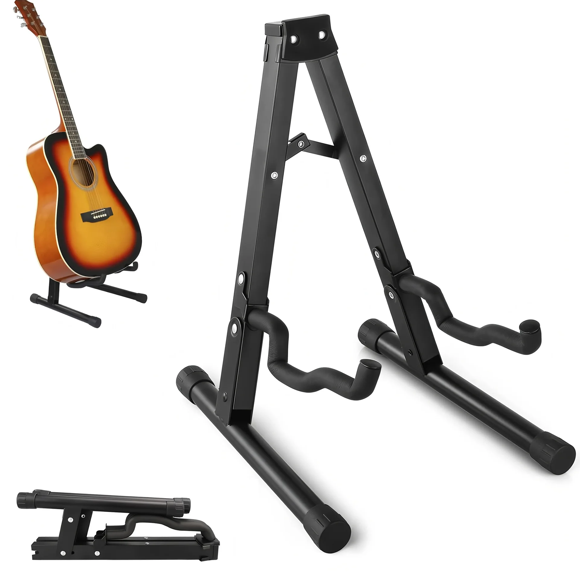 

Adjustable Guitar Folding A-Stand A-Stand Guitar Stand, Ukulele Violin Banjo Metal Stand