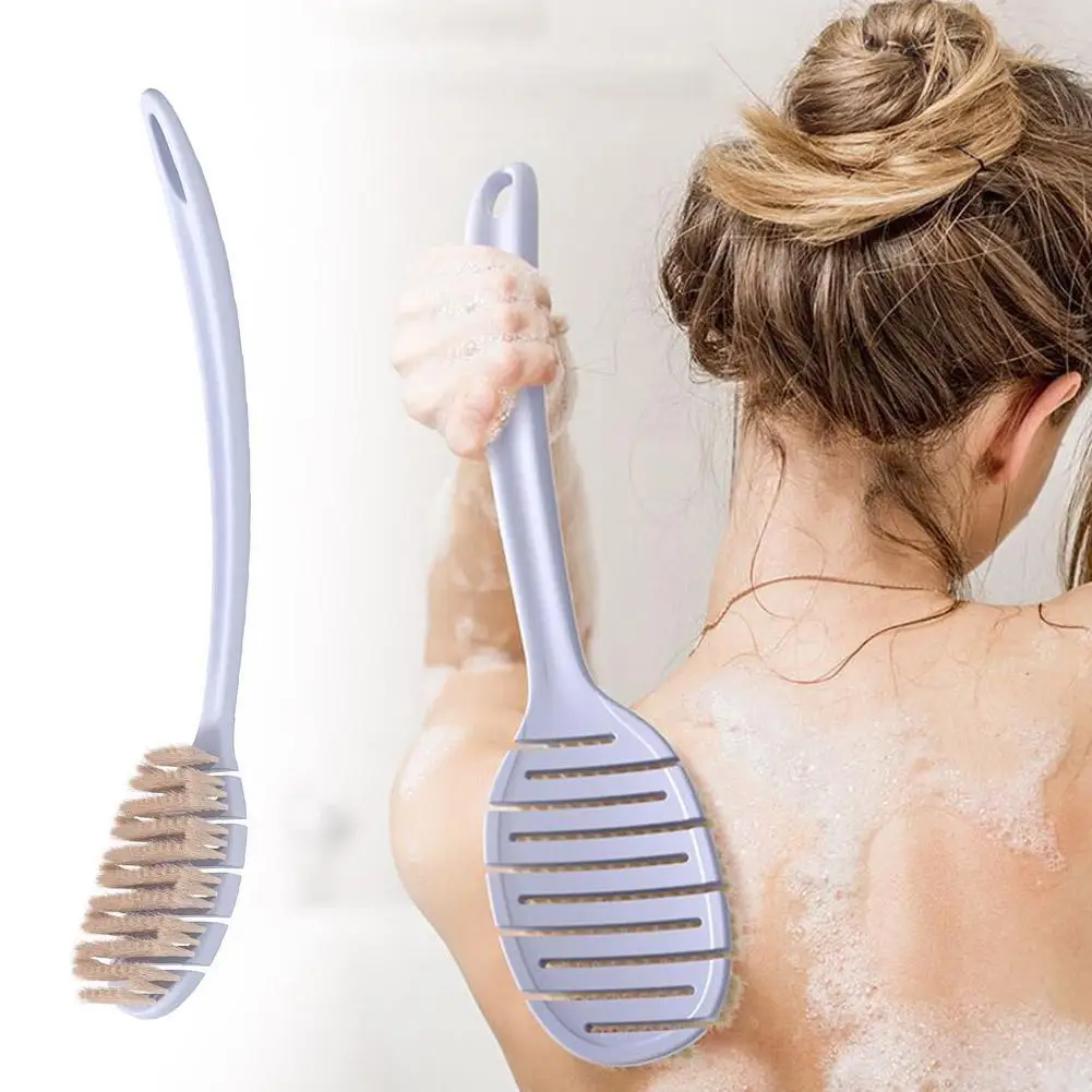 

Long Handle Bath Brush and Shampoo Brush Set - Exfoliating Body Scrubber & Scalp Massage Brush for Shower, Bath & Skin Care