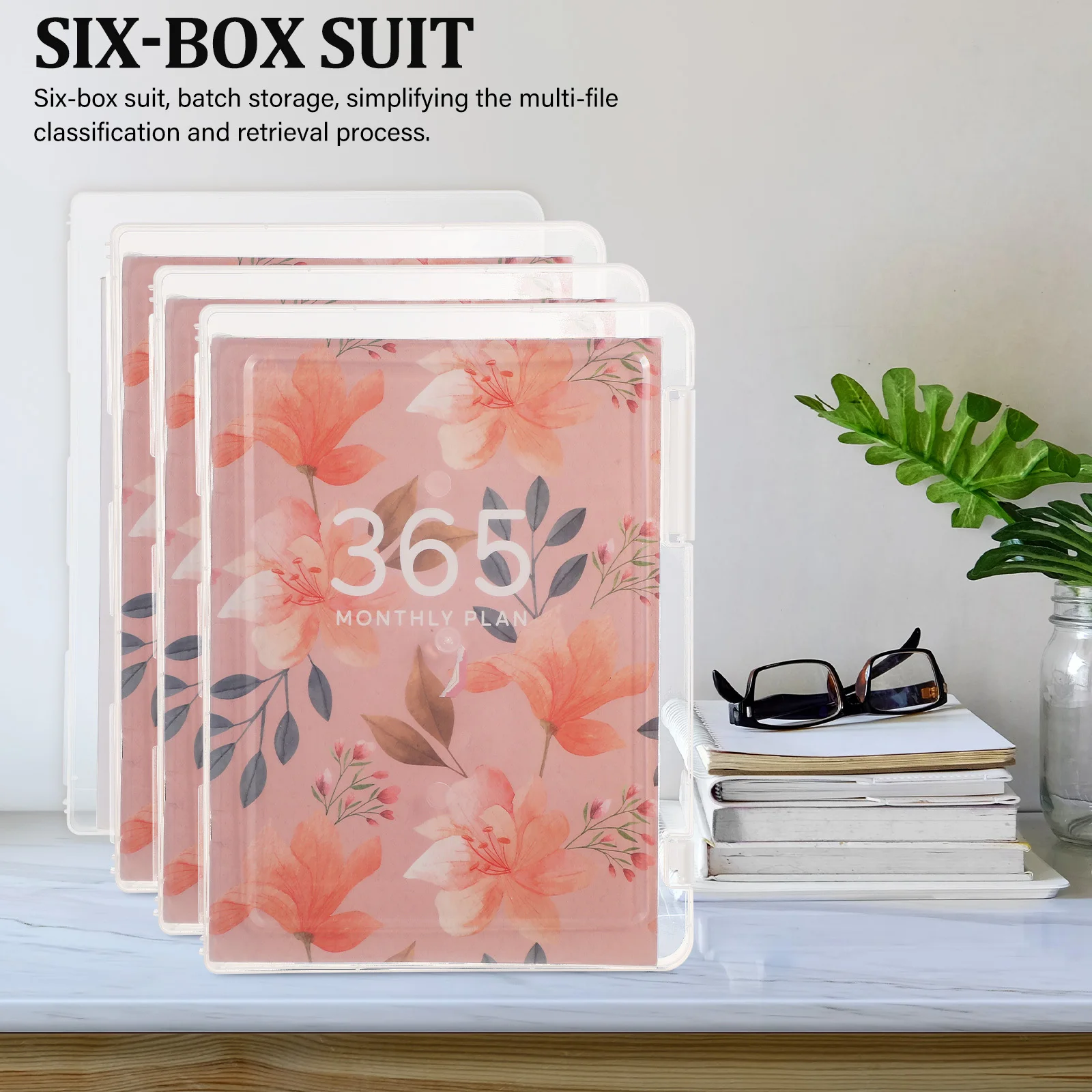 6 stücke A4 Transparente Dokument Box Kunststoff Datei Organizer Für Büro Klassenzimmer Hause Papier Lagerung Box Mit Deckel Dokument Veranstalter