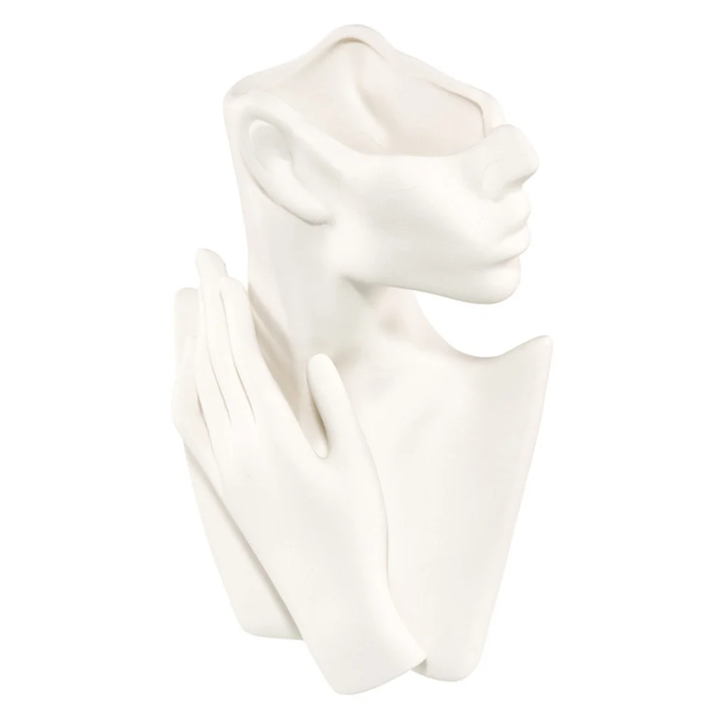

1Pcs Ceramic Dried Flower Vase Nordic Human Body Artistic Flower Arrangement Container Home Office Decoration