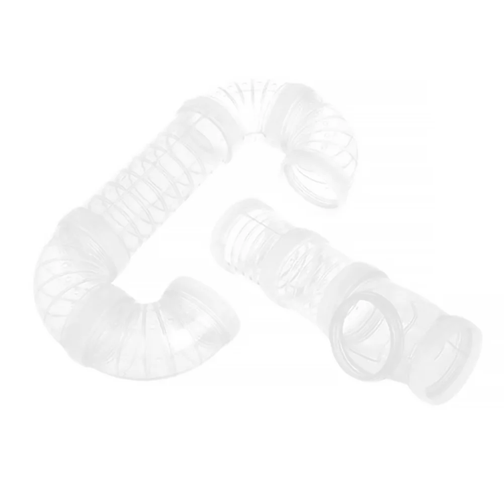 2 قطعة أنبوب رياضي لنفق الهامستر من البلاستيك قوي ومتين متعدد الألوان ملحقات قفص الحيوانات القابلة للتوصيل للحيوانات الأليفة الصغيرة الموسعة