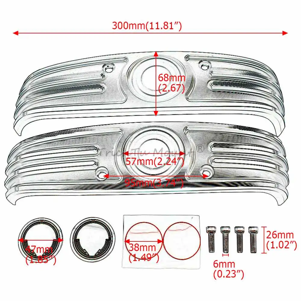 Motorcycle Cylinder Head Protector Engine Guard Trim Cover Fit For BMW R18 2020-2024 Accessories , 1 Pair