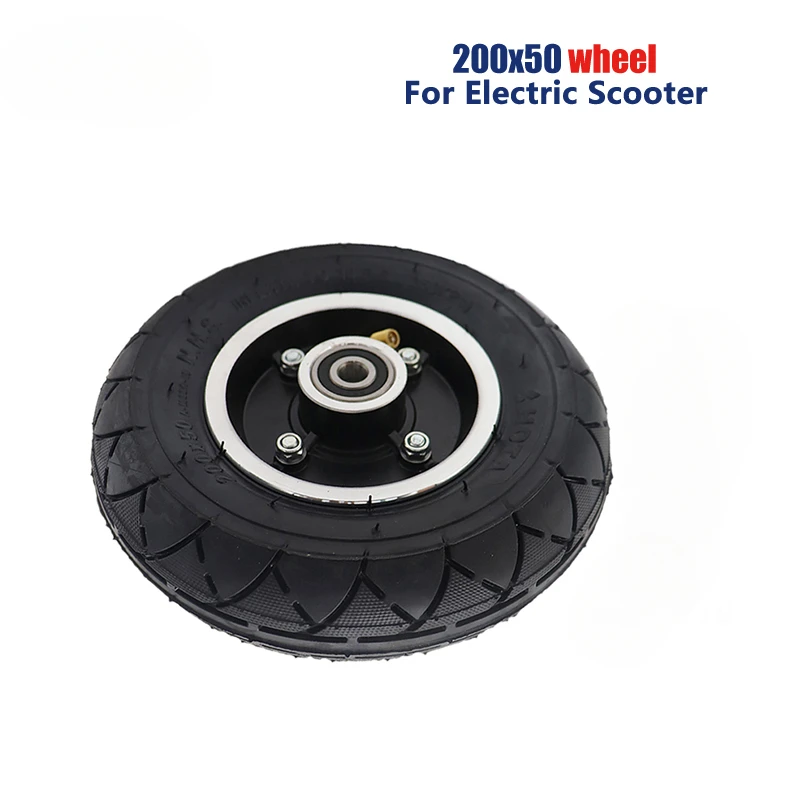 

Electric Scooter Tyre With Wheel Hub 8" 200x50 Inflation Vehicle Aluminium Alloy Pneumatic Tire