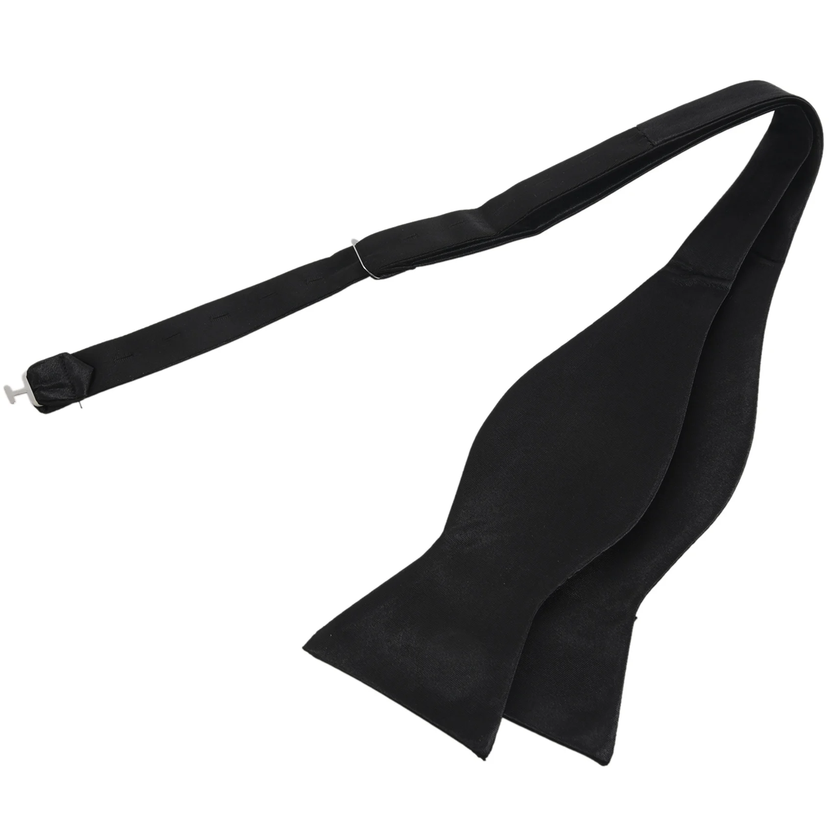 TEXU 2X Tuxedo Tie Satin Bow Tie For Men - Black