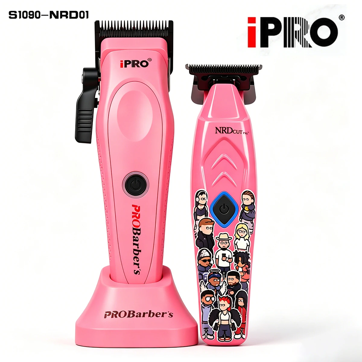 iPRO S1090 7500RPM Professional Hair Trimming Tool Detailed Carving 7200 RPM Full Steel Blade Oil Hair Sculpting Gradient Smooth