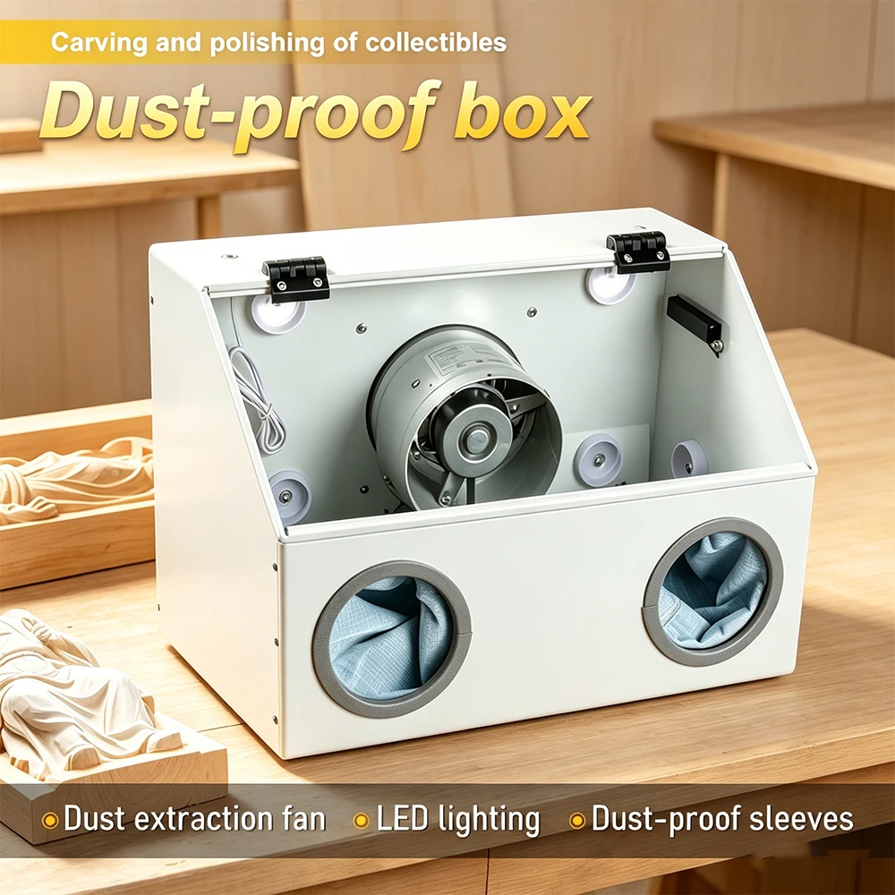 220V Bench Grinder Dust Box Acrylic Dust Cover for Spray Paint Jade Pearls Buddha Beads Punching Polishing Grinding Carving — купить у AliExpress WW
