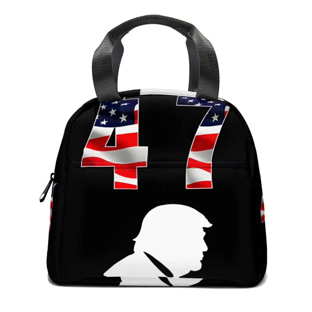 

Trump For President 2024 Insulated Thermal Cooler Bag Lunch bag Foods Drink Storage Leakproof Picnic Camping Bags