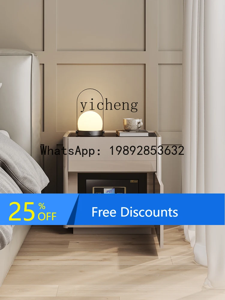 bedside table small bedside storage cabinet with lock for home use