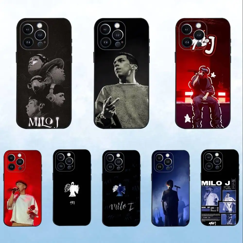 

Rapper Singer M-Milo J 111 Phone Case For iPhone 16,15,14,13,12,11 Plus,Pro Max,XS,X,XR,SE,Mini,8,7,Soft Silicone Black Cover
