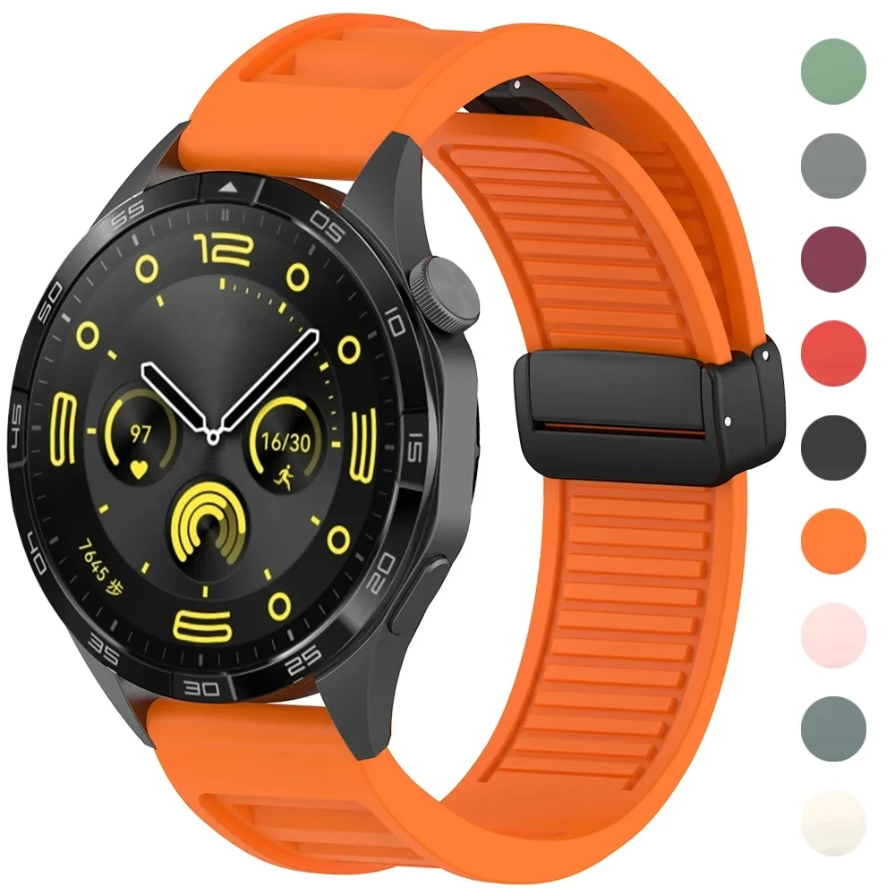 Pasek silikonowy 22 mm do zegarka Huawei Watch GT 3 SE GT2 GT3 Pro Paski do zegarków 46 mm Pasek magnetyczny do zegarka Huawei GT 2E Bransoletka