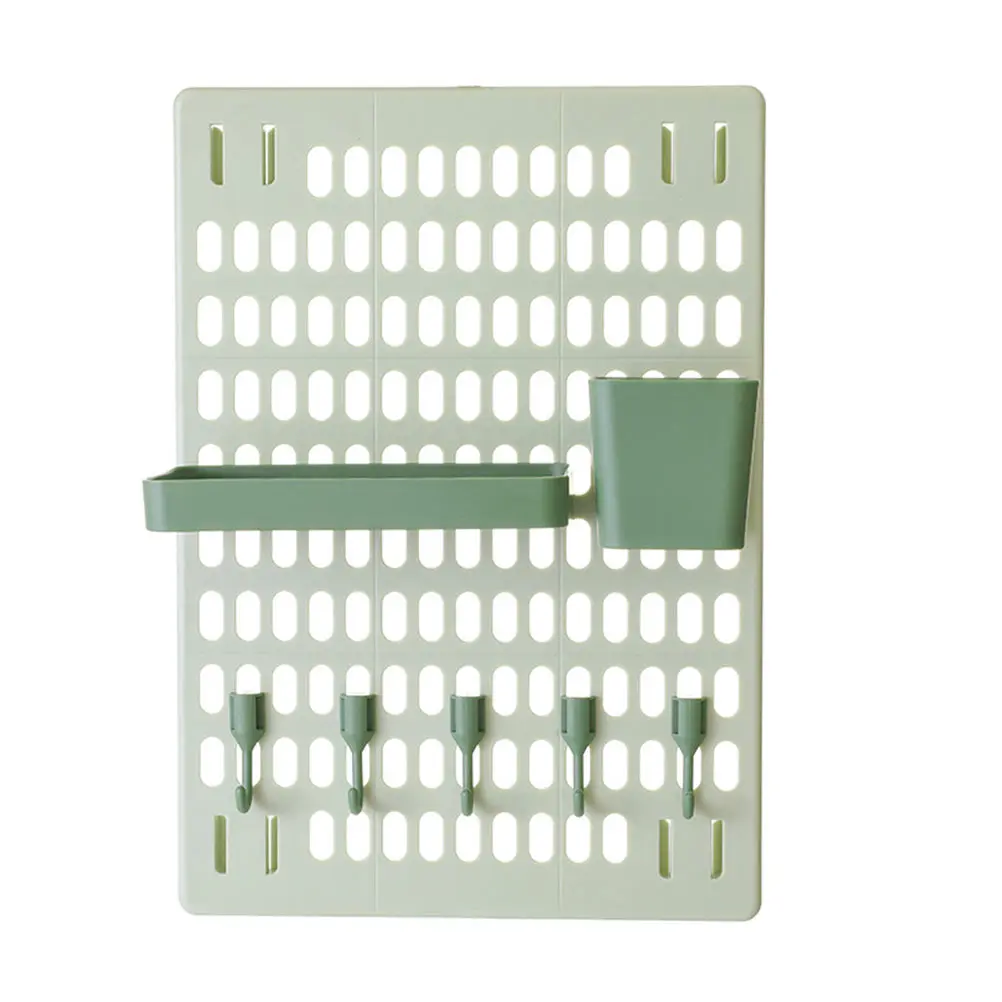 

Plastic Peg Board Storage Punch Free Hanging ganizer Bathroom Kitchen Bedroom Office Decorative Shelf Storage Solution