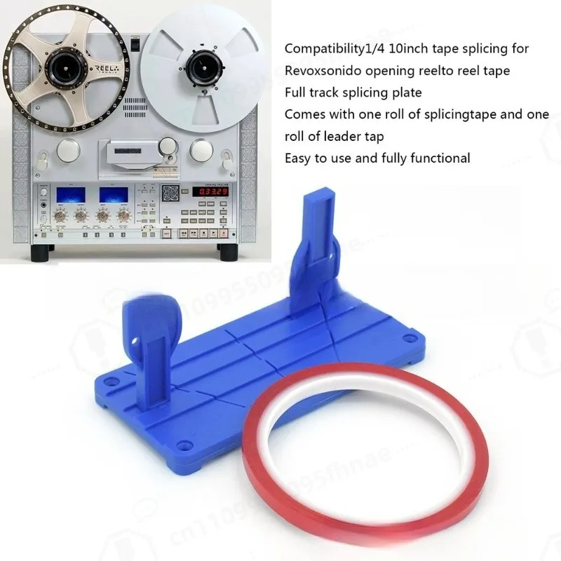 New 1/4 Inch Audio Tape Splicing Kit Alignment Rail Splicer Tool For Reel To Reel Tape Recorder Accessories