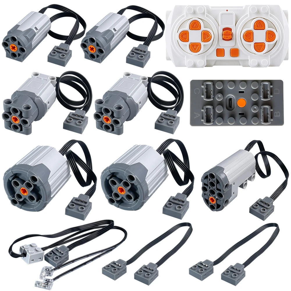 MOC Power Functions Kit Servo Motor Battery Box Compatible with Technic PF System Building Blocks Accessories for DIY Model