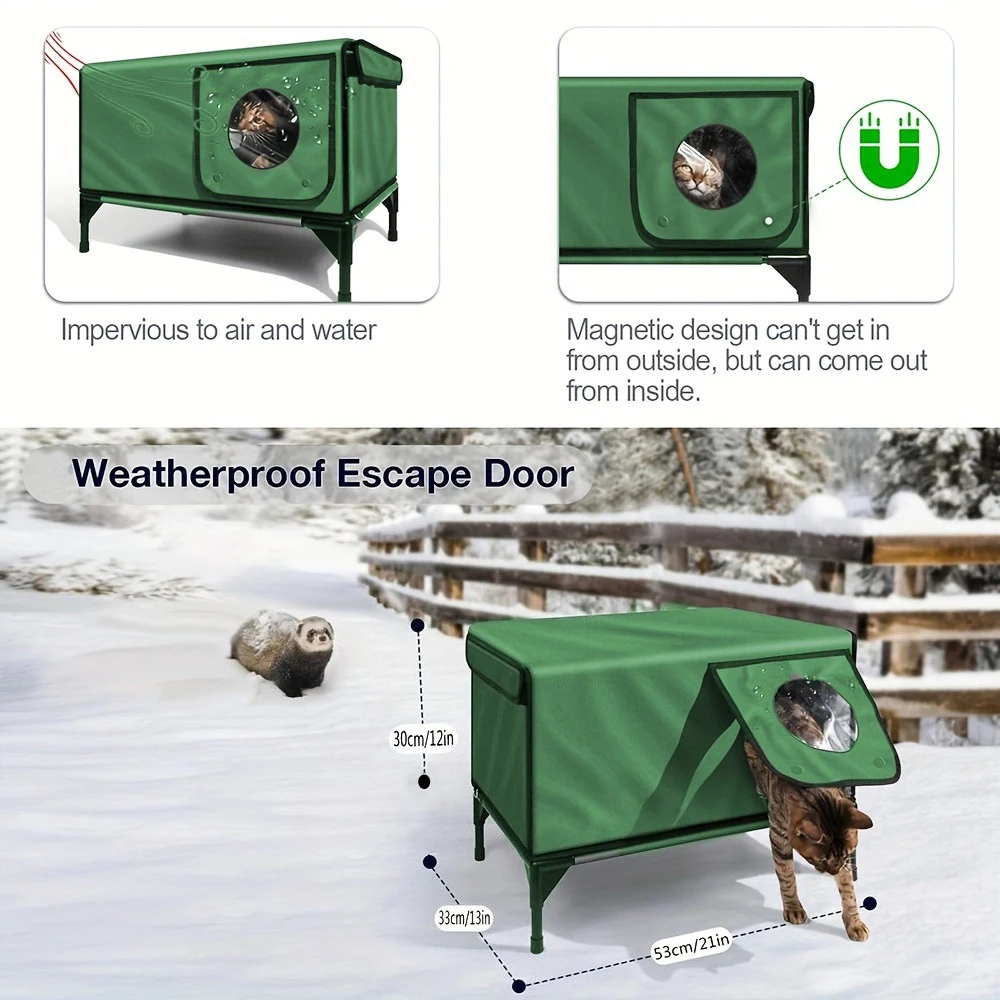 Outdoor waterproof cat house to keep warm Winter cat house outdoor folding cat house tent to sleep warm extra-large pet