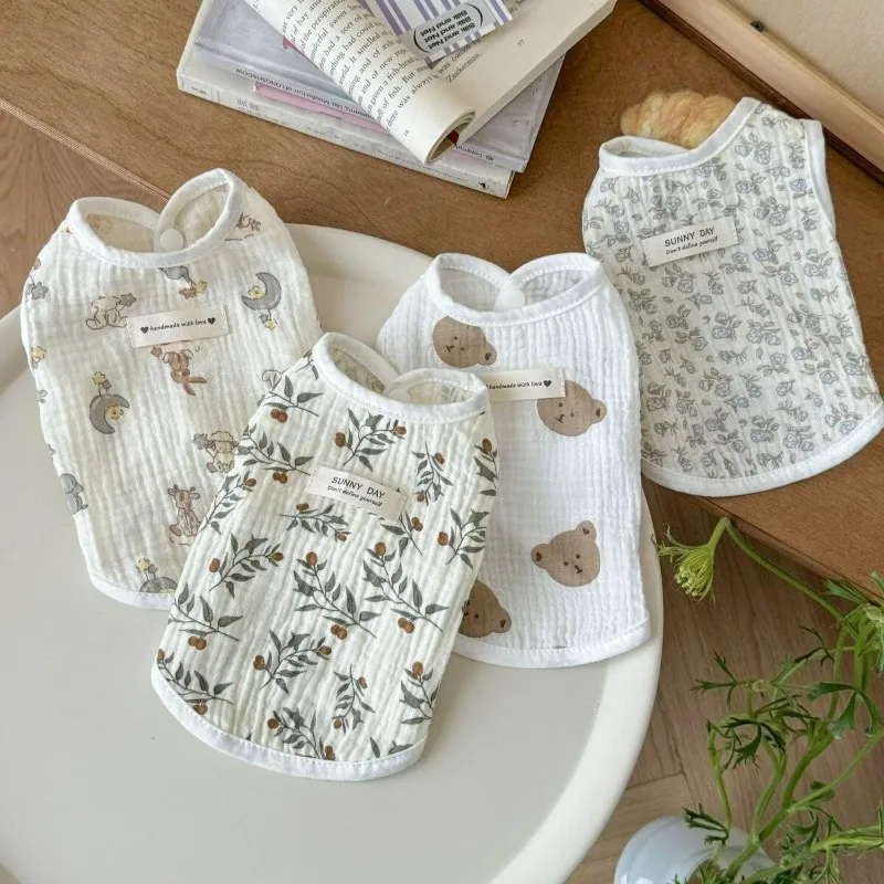 Pet Cat Clothes Spring and Summer Thin Breathable Anti-hair Loss Muppet Gold Gradient Kitten Sling Vest