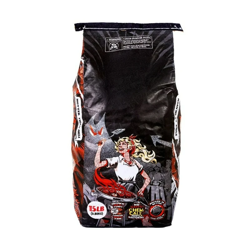

15 lbs - All Natural Hardwood Charcoal Pillow Briquets