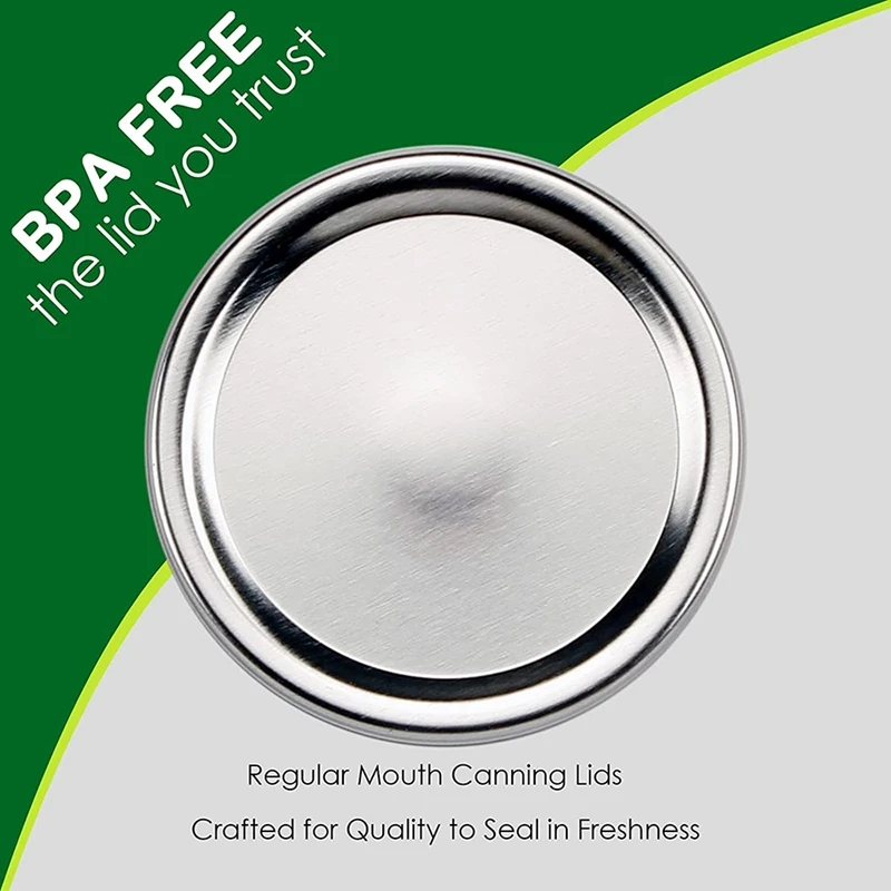 Mouth Canning Lids For Mason Jars Split-Type Jar Lids Leak Proof And Secure Canning Caps With Silicone Seals