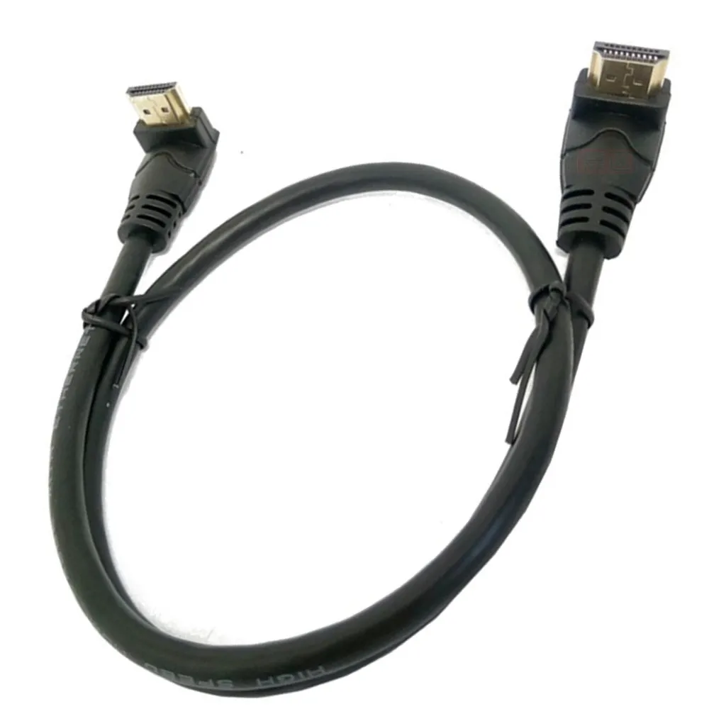 4K HD対応 2.0ケーブル 度角エルボーアングル HD to HDTVケーブル 2K*4K 1080P 3D テレビ、PC、プロジェクター、PS3、PS4、ラップトップ用 1フィート、2フィート、6フィート