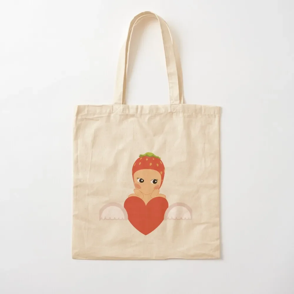 

Strawberry Sonny Angel Heart Tote Bag reusable shopping bag Shopping bags reusable shopping bags female bag