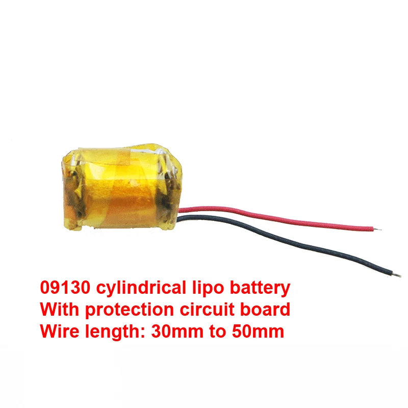 09130 60mAh 3.7V Small Cylindrical Lipo Rechargeable Battery for TWS Earphone