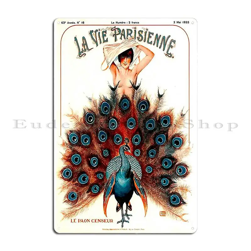 La Vie Parisienne Vintage 1925 Magazine Advertising Print Posterbobs Metal Sign Printing Bar Cave Pub Customize Tin Sign Poster
