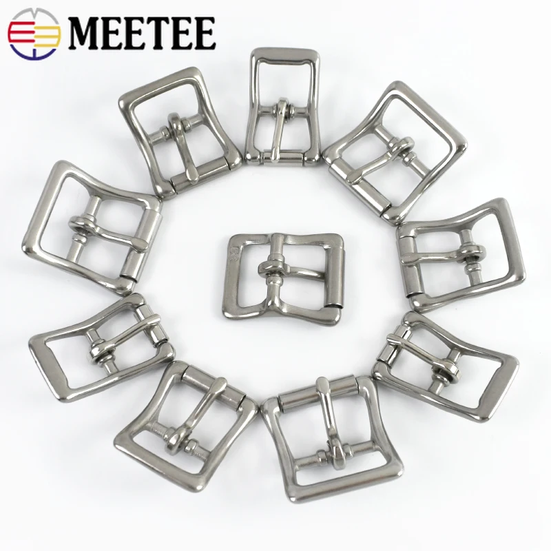 2/5Pcs 16/20/25mm Stainless Steel Belt Buckles Handbag Strap Metal Pin Buckle Dog Collars Clasp Loops DIY Hardware Accessories
