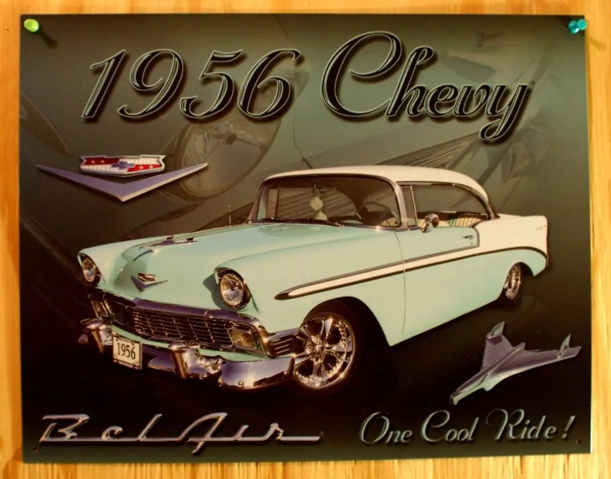 Desperate Enterprises 1956 Bel Air Tin Sign, 16