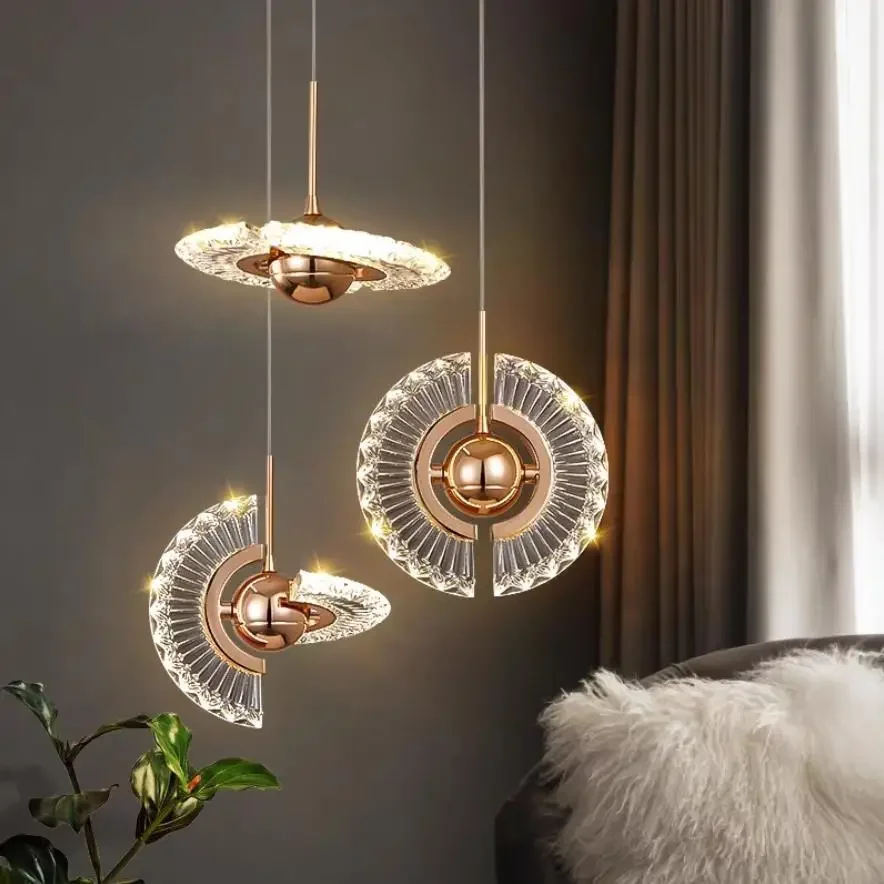 

Nordic Lighting Rotatable Multi-Styling Ceiling Chandelier Lights Art Decorative Led Round Pendant Lamp Home Indoor Living Room