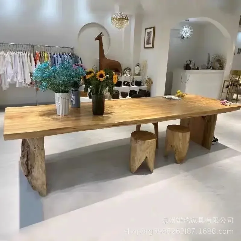 TAO Solid wood log irregular office conference table computer table household living room tea table