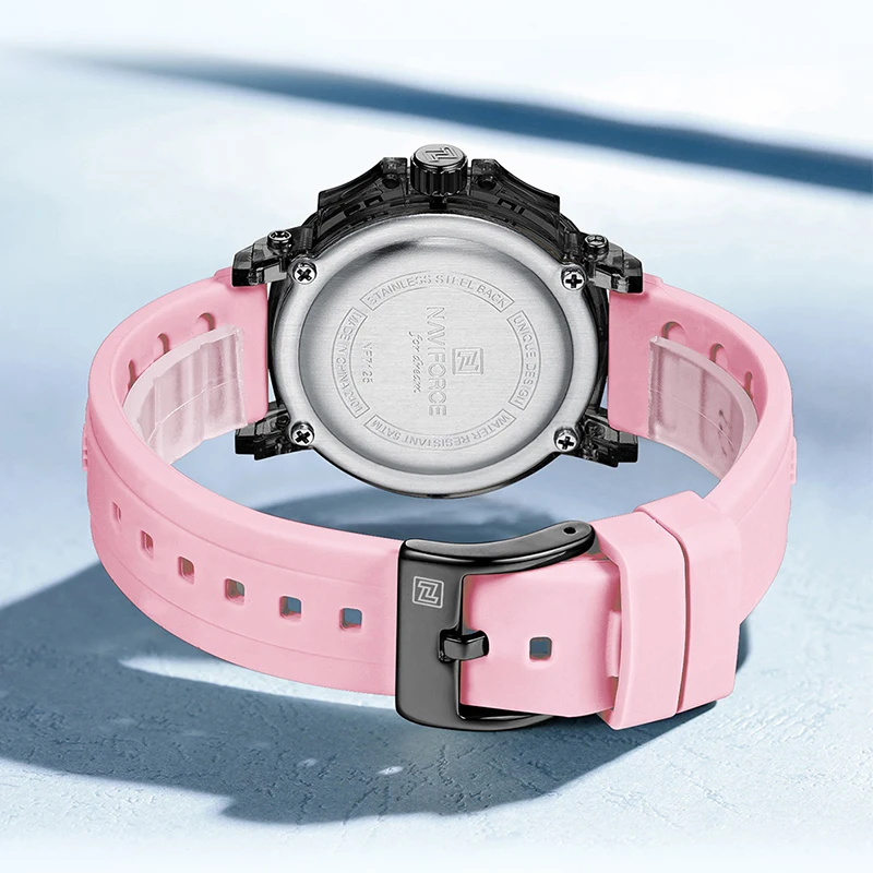 New NAVIFORCE 2025 Style Waterproof Quartz Movement Women's Clock Elegant Silicone Luminous Display Strap Ladie's Watches Gifts