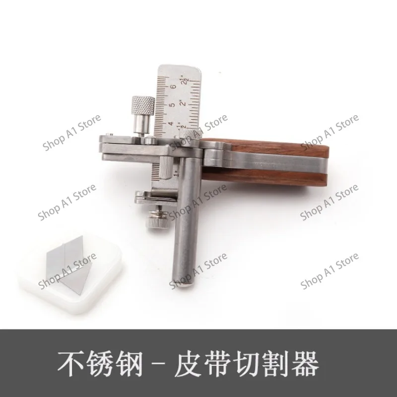2nd Gen Stainless Steel Leather Strip Cutter, Manual DIY Belt Cutting Tool, Parallel Coil Spring Pliers for Leather Craft