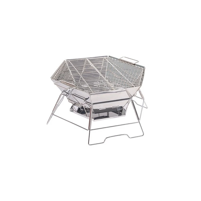 Hexagonal incinerator, camping folding outdoor portable campfire, beacon grill, wood stove
