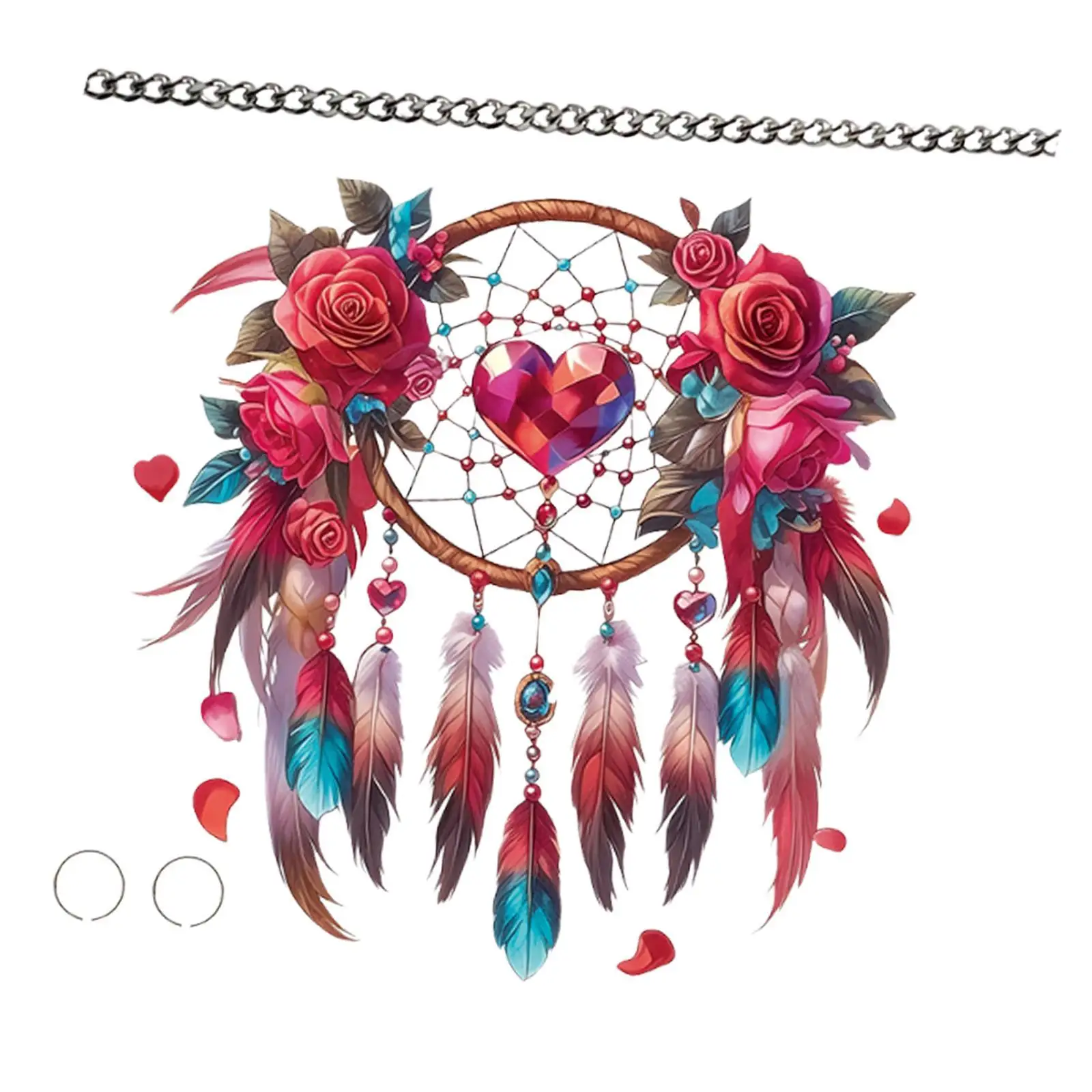 Valentines Day Decoration Prop Home Decor Window Pendant Ornament Acrylic Hanging for Garden New Year Adults Office Housewarming