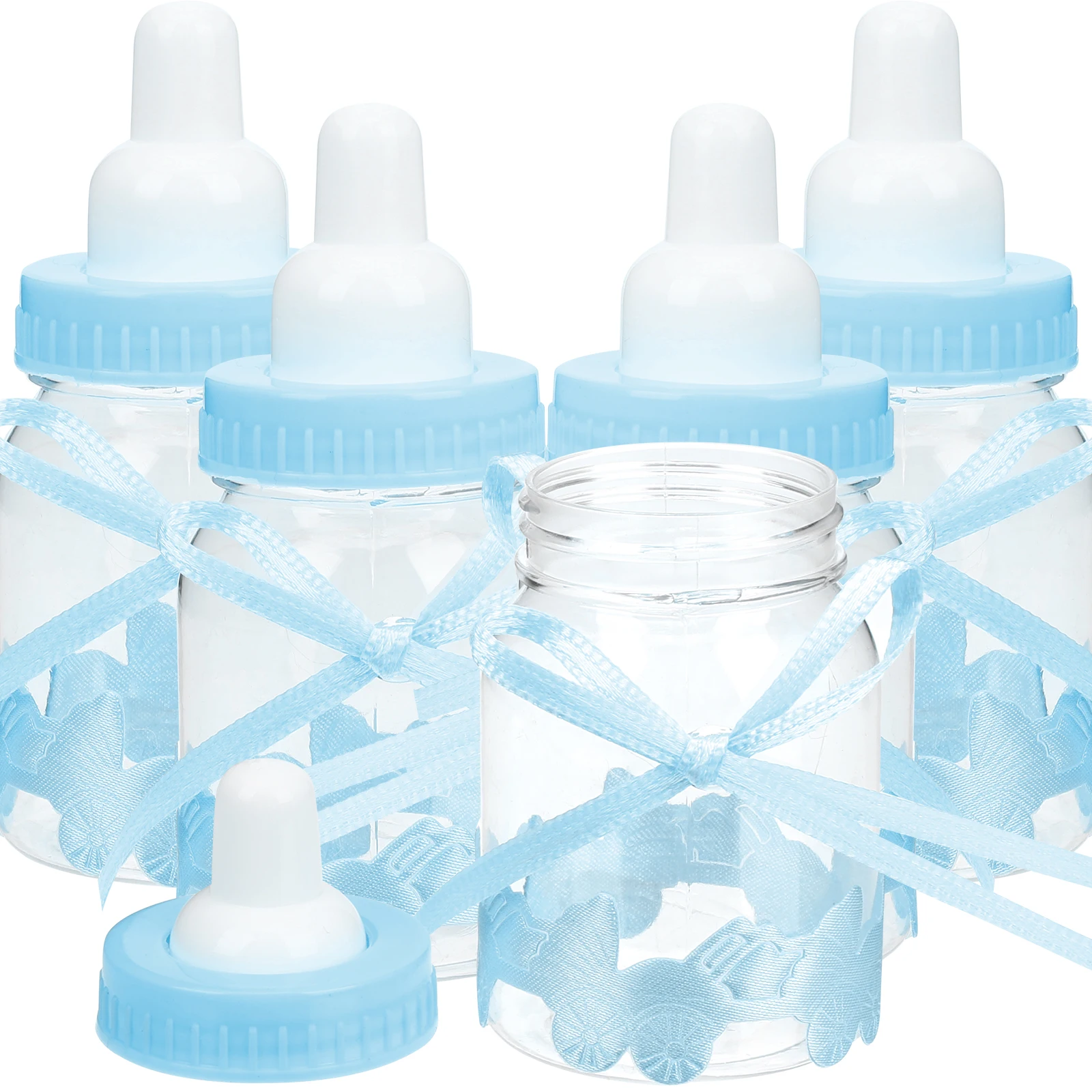 

24 Pcs Baby Bottle Gift Box Candy Containers Shower Favors Party Decorations Newborn Baptism Treat Boxes Feeding Bottle Lovely
