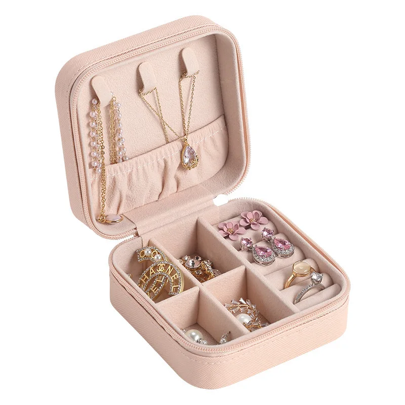 Leather Travel Jewellery Case with Zip product image