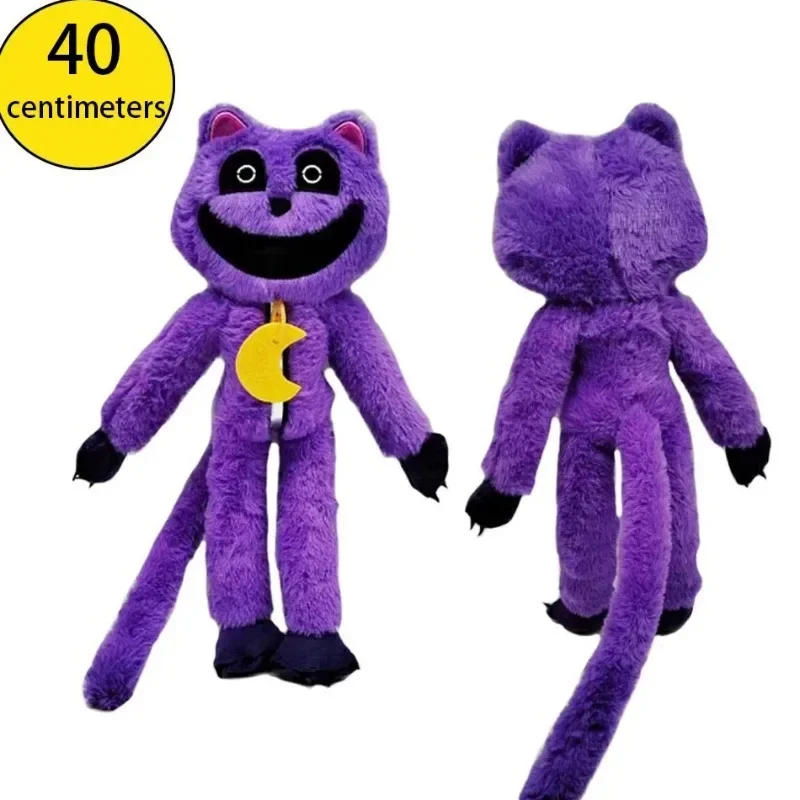 40/30CM Smiling Critters Plush Toy Cute Stuffed Anime Purple Cat Plush Doll Hopscotch Catnap Soft Stuffed Kids Toy Birthday Gift